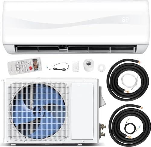 Directly to you from the warehouse in 3-5 business days.✔[Cool & Comfort in Every Season] The 20 SEER2 rated mini split AC unit can efficiently heat or cool a room up to 550sq.ft., perfect for bedrooms, living rooms, and offices. With 5 operating modes (cool, heat, dry, fan, and auto) and 4 fan speeds, this mini split system provides personalized comfort year-round.✔[Ultra Quiet Operation] The quiet operation of 20 dB ensures you a peaceful and restful environment. You can enjoy cool or warm air without disturbing noises in your home with our mini split air conditioner.✔[Self-cleaning & Auto Defrost] The mini AC split-system features a self-cleaning function to keep the system clean and maintain optimal performance. The outdoor unit also automatically defrosts to improve energy efficiency.✔[Easy Installation & Energy Saving] This mini split air conditioner comes with a pre-charged condenser and DIY-friendly installation kit, making setup quick and easy for anyone. With an energy efficiency rating of 20 SEER2, you can save on your energy bills while staying comfortable.✔[Warranty & Service] We provide a 1-year warranty on the entire unit and a 5-year warranty on the compressor. If you have any questions or issues, our customer service team is ready to assist you.✅【Cool & Comfort in Every Season】 The 20 SEER2 rated mini split AC unit can efficiently heat or cool a room up to 550sq.ft., perfect for bedrooms, living rooms, and offices. With 5 operating modes (cool, heat, dry, fan, and auto) and 4 fan speeds, this mini split system provides personalized comfort year-round. ✅【Ultra Quiet Operation】 The quiet operation of 20 dB ensures you a peaceful and restful environment. You can enjoy cool or warm air without disturbing noises in your home with our mini split air conditioner. ✅【Self-cleaning & Auto Defrost】 The mini AC split-system features a self-cleaning function to keep the system clean and maintain optimal performance. The outdoor unit also automatically defrosts to improve energy efficiency. ✅【Easy Installation & Energy Saving】 This mini split air conditioner comes with a pre-charged condenser and DIY-friendly installation kit, making setup quick and easy for anyone. With an energy efficiency rating of 20 SEER2, you can save on your energy bills while staying comfortable. ✅【Warranty & Service】 We provide a 1-year warranty on the entire unit and a 5-year warranty on the compressor. If you have any questions or issues, our customer service team is ready to assist you.  See more product detailsnnPrice: $699.99nnImage: https://m.media-amazon.com/images/I/41jSNNaSIiL._AC_.jpgnnURL: https://amazon.com/dp/B0B31RMD2X?tag=priemierac-20nn--------------nnTitle: SEVERY Mini Split Air Conditioner Ductless AC/Heating Skincare A/C Bathroom Air Conditioner Quiet Heating and Cooling Unit, Ductless AC Quiet Operation(12000 BTU, R32, 177CFM, 300 Sq.Ft，15 GPM)nnDesciption: Self-cleaning function at 132.8℉Comfortable heating and coolingTemperature can be adjusted from 60℉ to 86℉Air volume 177 CFM ✓【Self-cleaning function at 132.8℉】 The