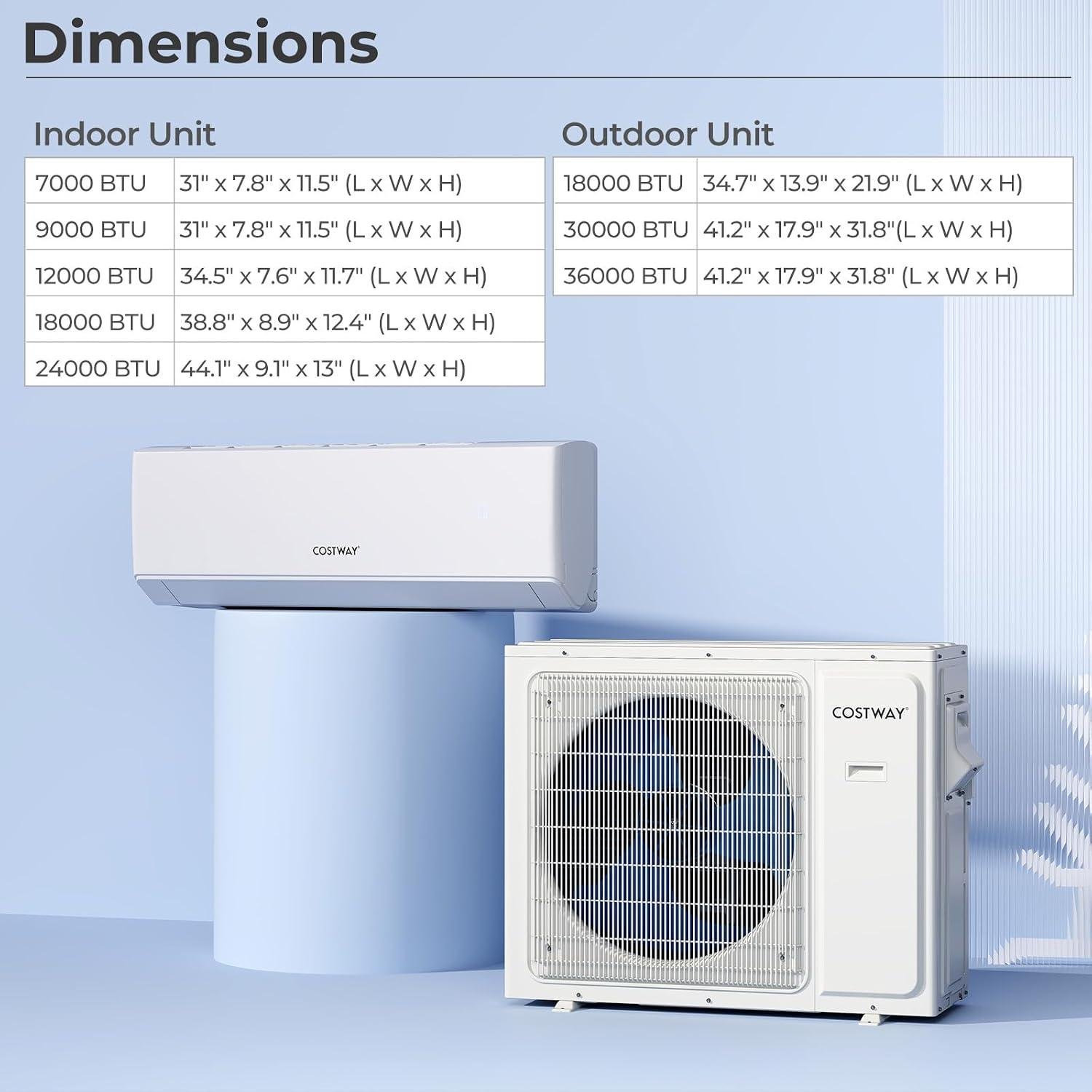 Our Review: COSTWAY 30k Dual Zone Mini Split AC