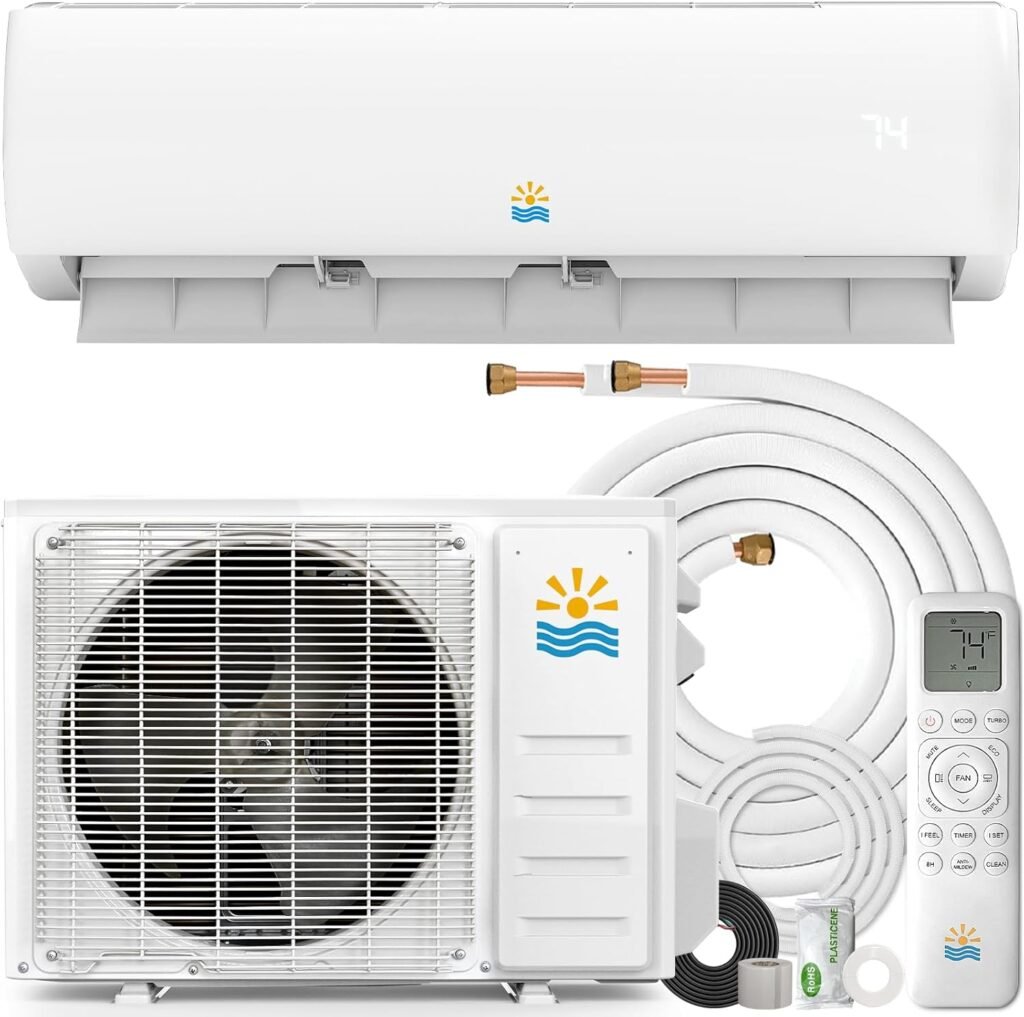 Mini Split Ac/Heating System - 12000 BTU Ductless Mini Split Air Conditioner with Heat Pump, 19 SEER2 115V Energy Efficient Ac Unit Up to 750 Sq.Ft with Installation Kit Mini Split Ac/Heating System - 12000 BTU Ductless Mini Split Air Conditioner with Heat Pump, 19 SEER2 115V Energy Efficient Ac Unit Up to 750 Sq.Ft with Installation Kit