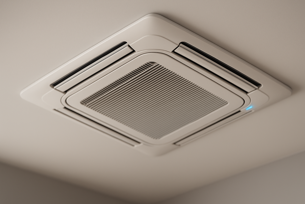ROVSUN BTU Smart WIFI Ceiling Cassette Mini Split AC/Heating System with Inverter  APP Control, SEER2 Ductless Air Conditioner with Pre-Charged Condenser, Heat Pump  Installation Kit, 230V