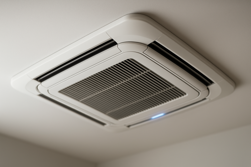 ROVSUN BTU Smart WIFI Ceiling Cassette Mini Split AC/Heating System with Inverter  APP Control, SEER2 Ductless Air Conditioner with Pre-Charged Condenser, Heat Pump  Installation Kit, 230V